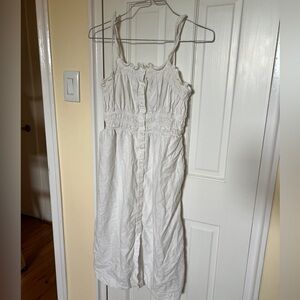 Universal Thread White Linen Blend Dress